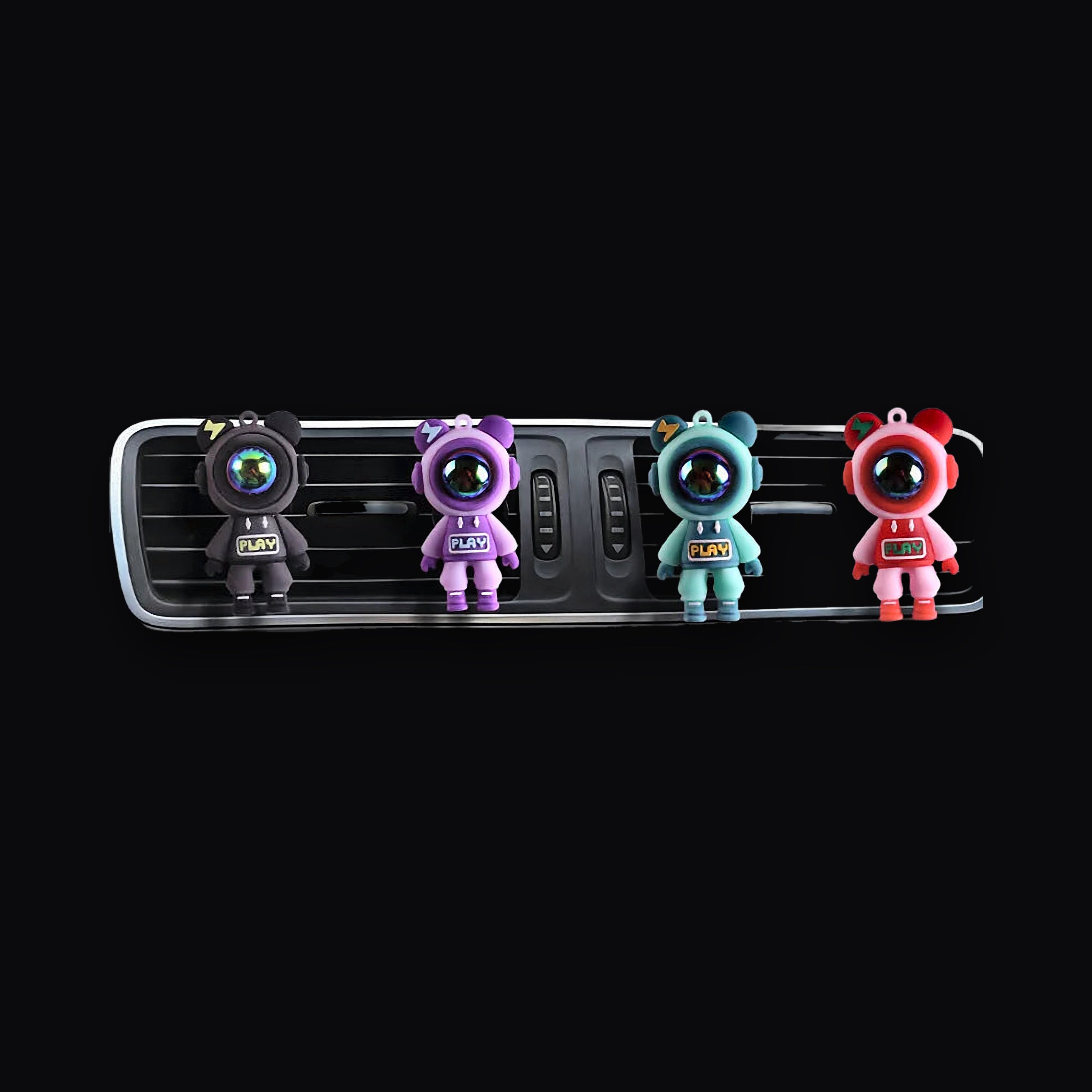 Astronaut vent clips in four colours