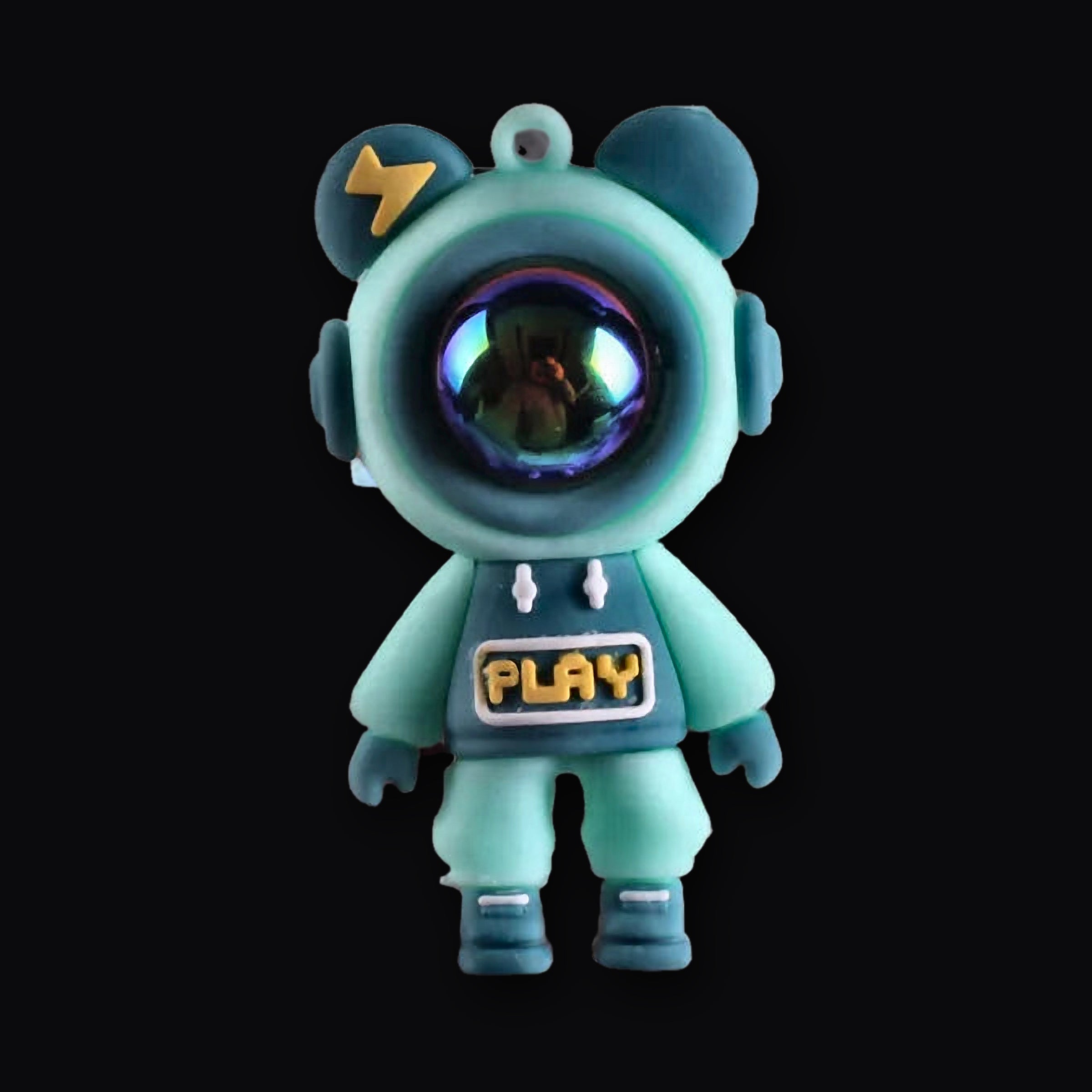Astronaut vent clip in green on a vent