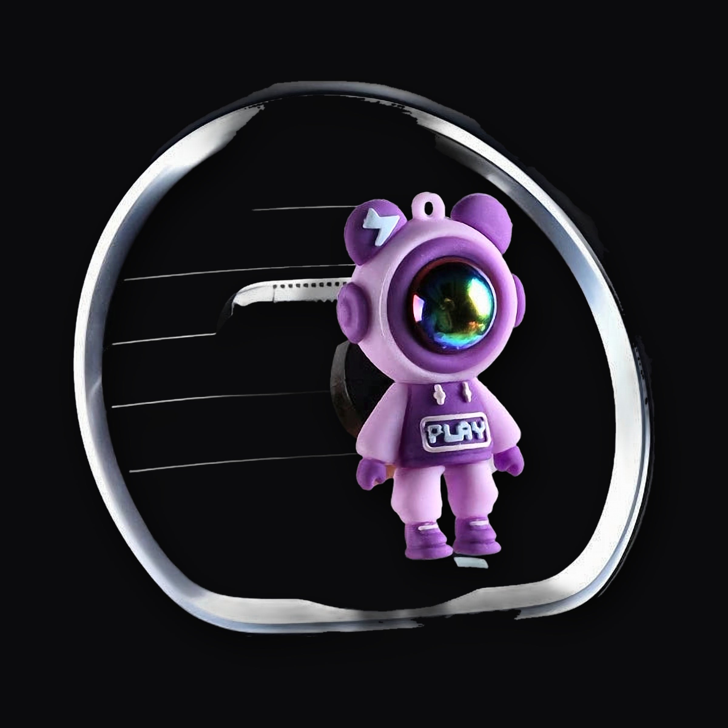 Purple astronaut vent clip pack of 3