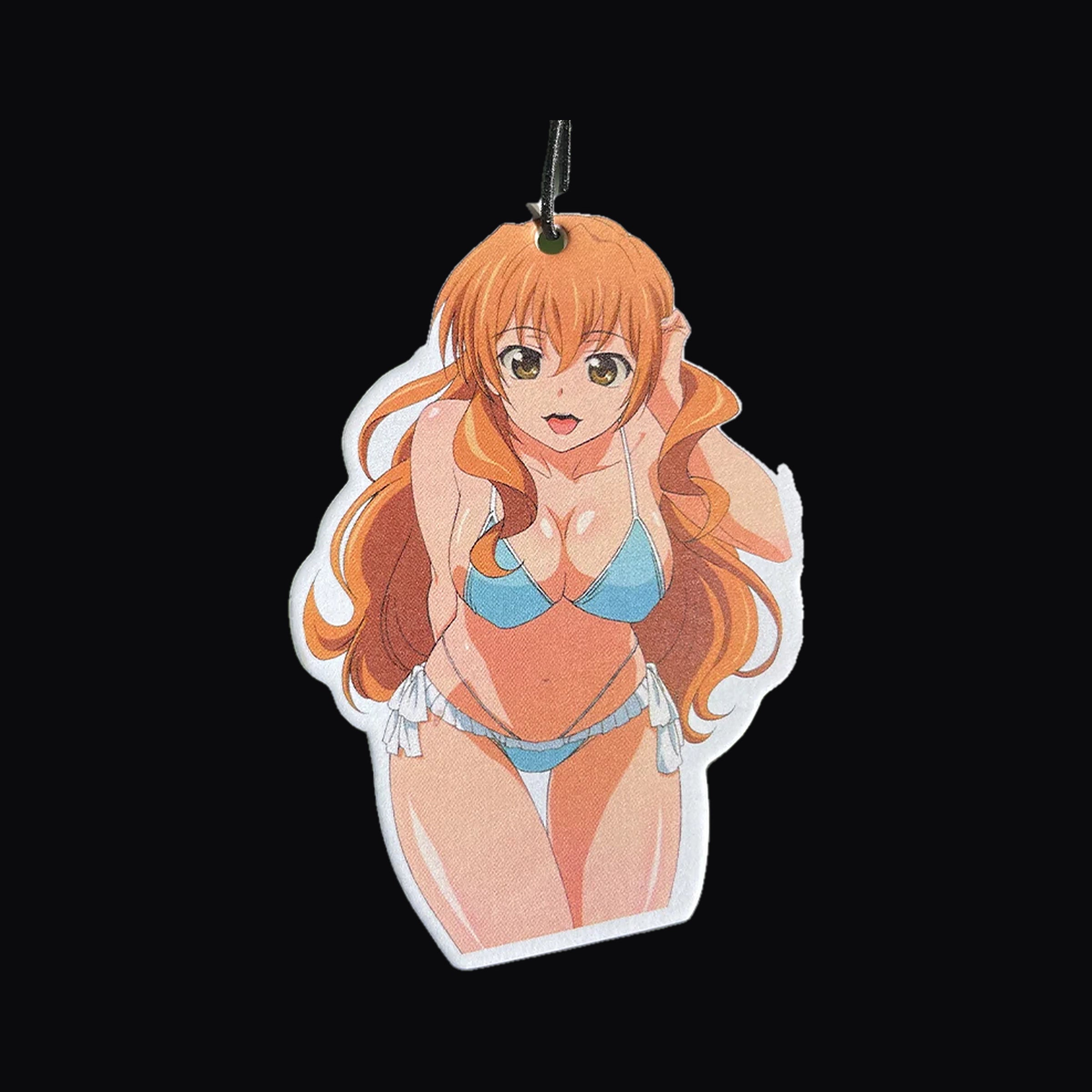 Beach pin up hanging air freshener card, front