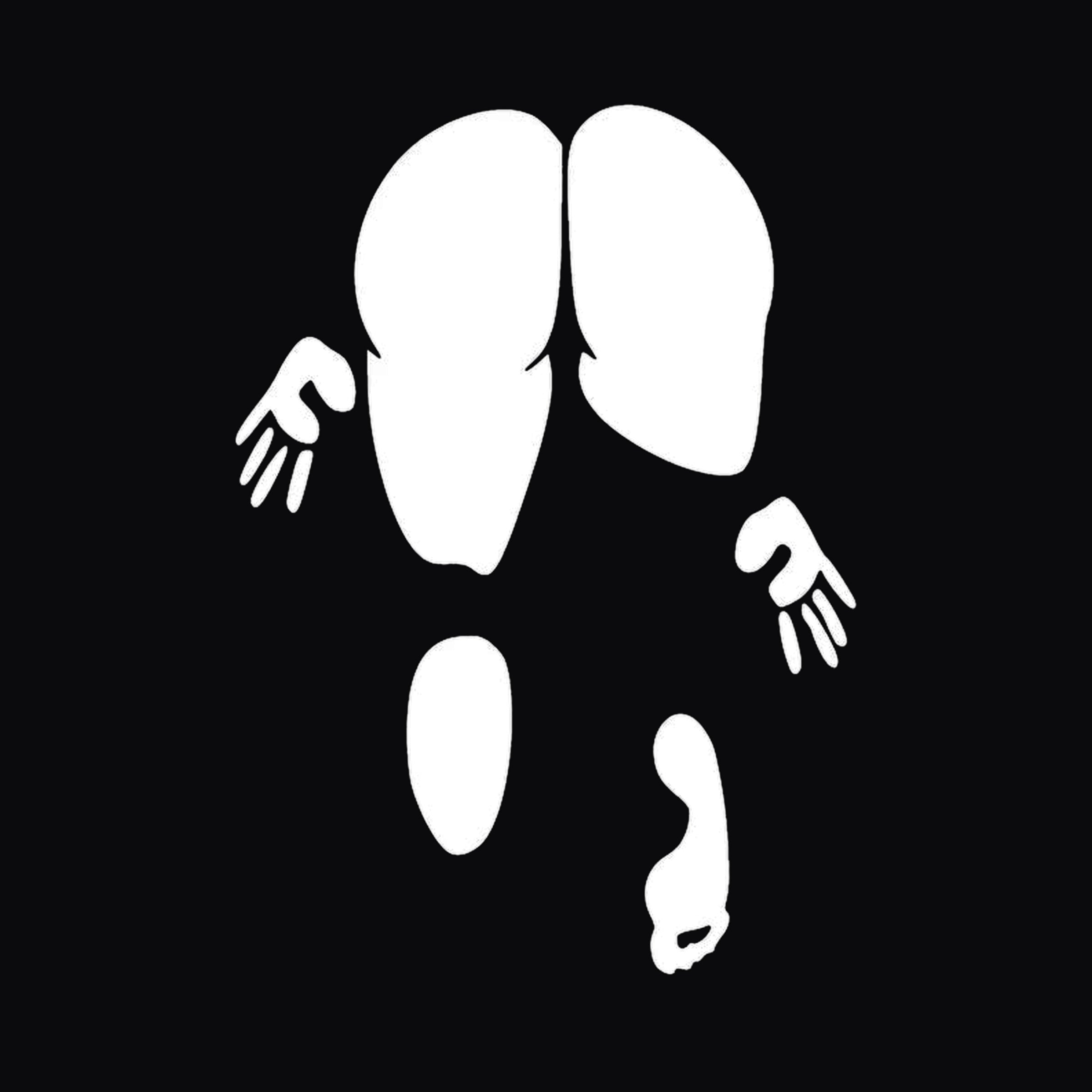 Body Print Decal, white