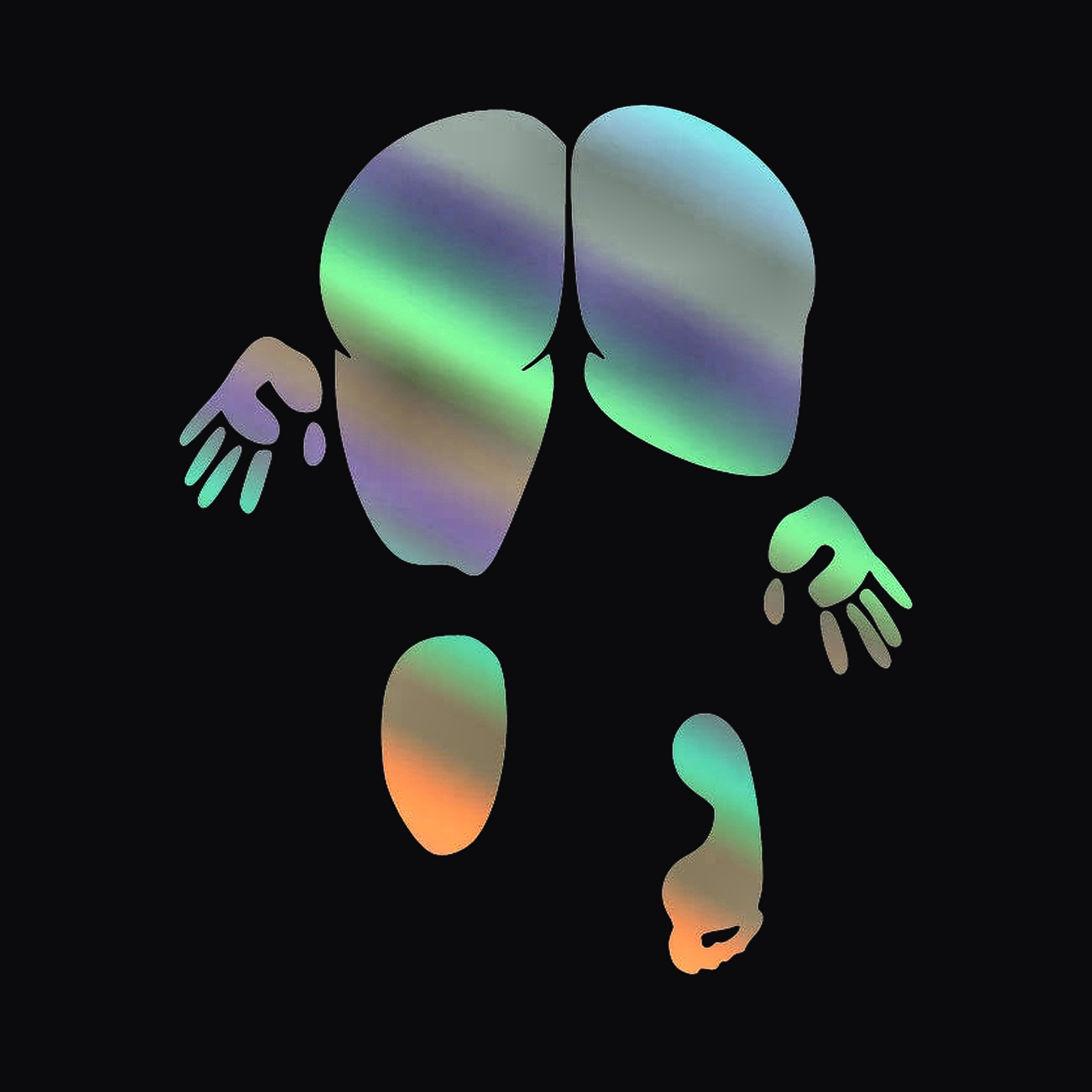 Body Print Decal, holographic