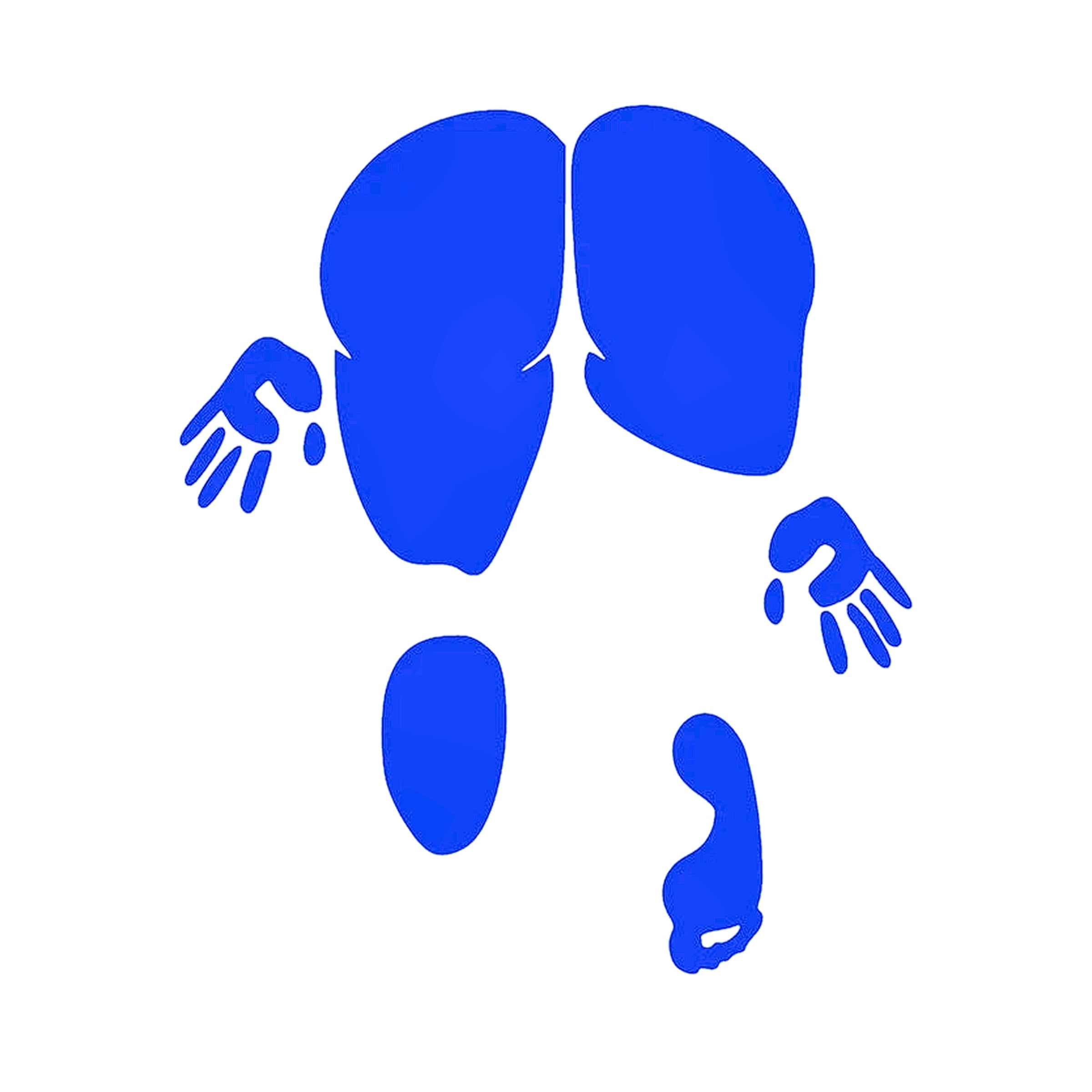 Body Print Decal, blue