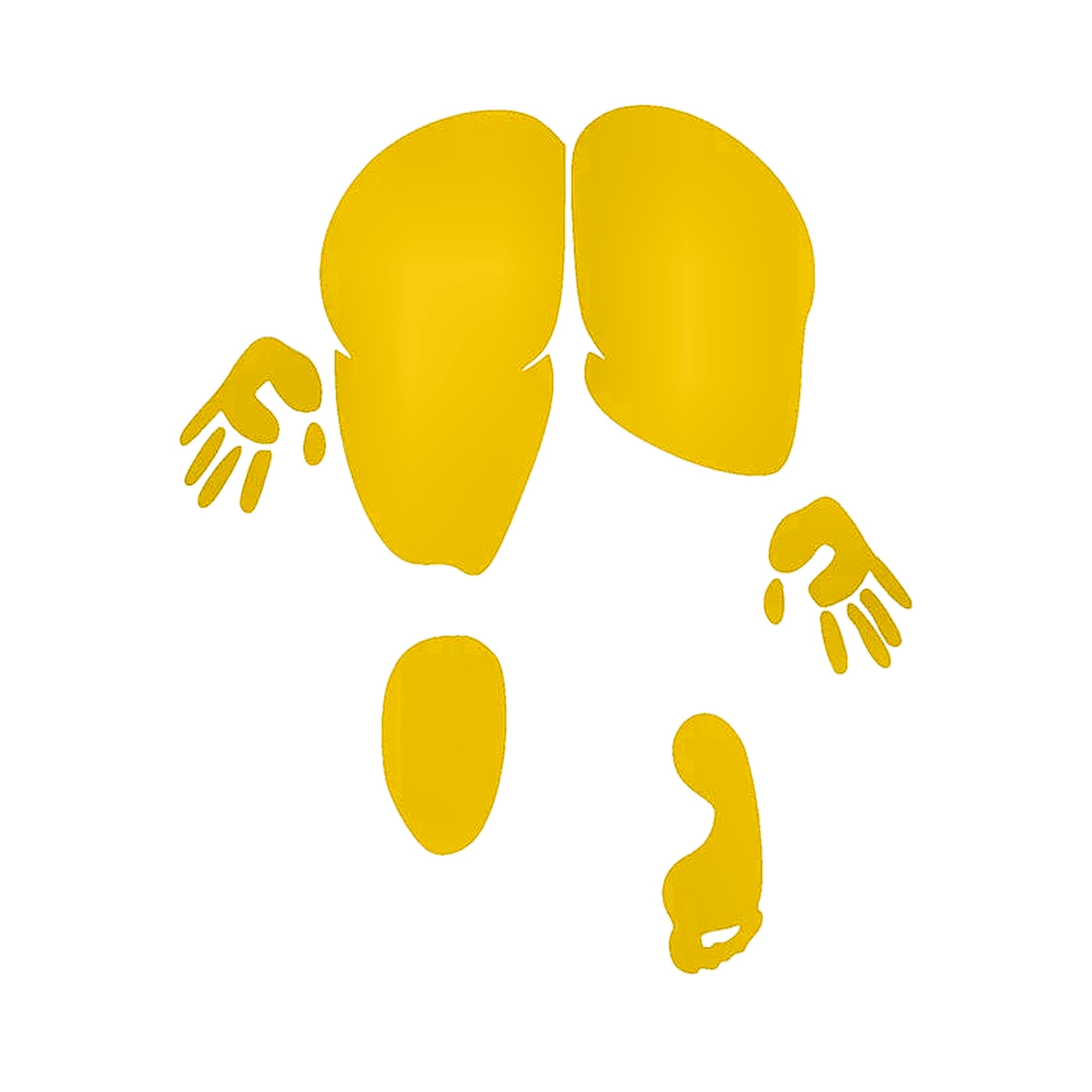 Body Print Decal, yellow