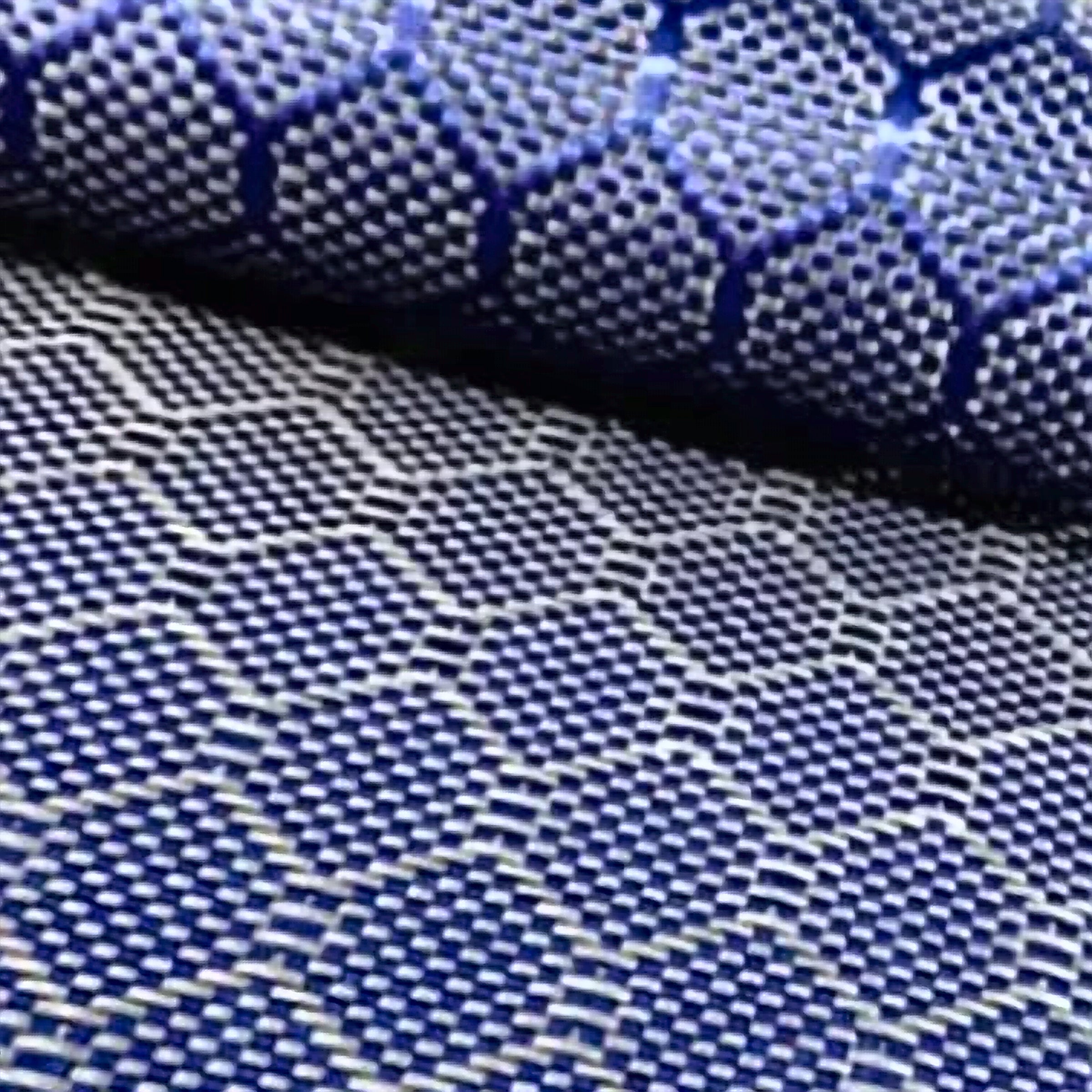 Carbon Cloth blue hexagon weave