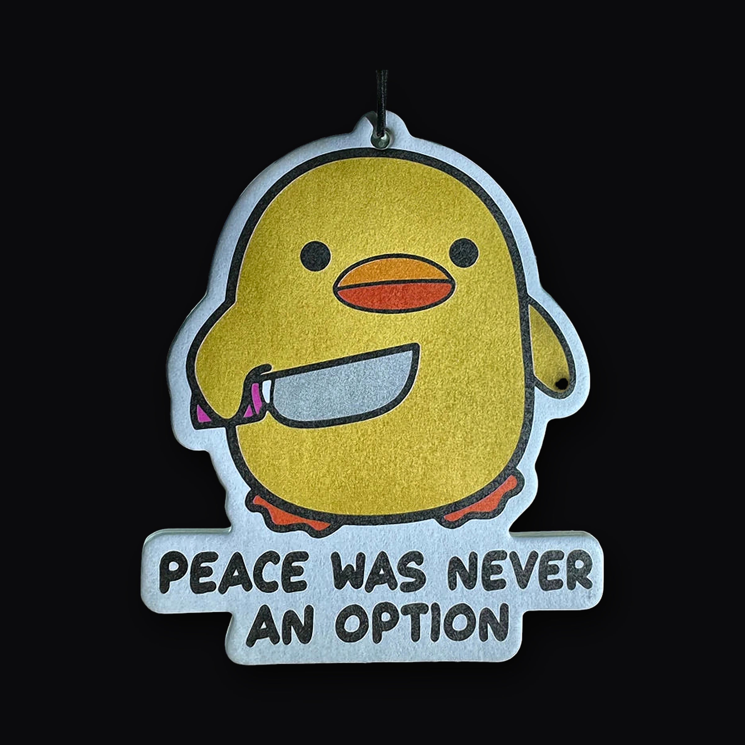 Peace Duck card close up