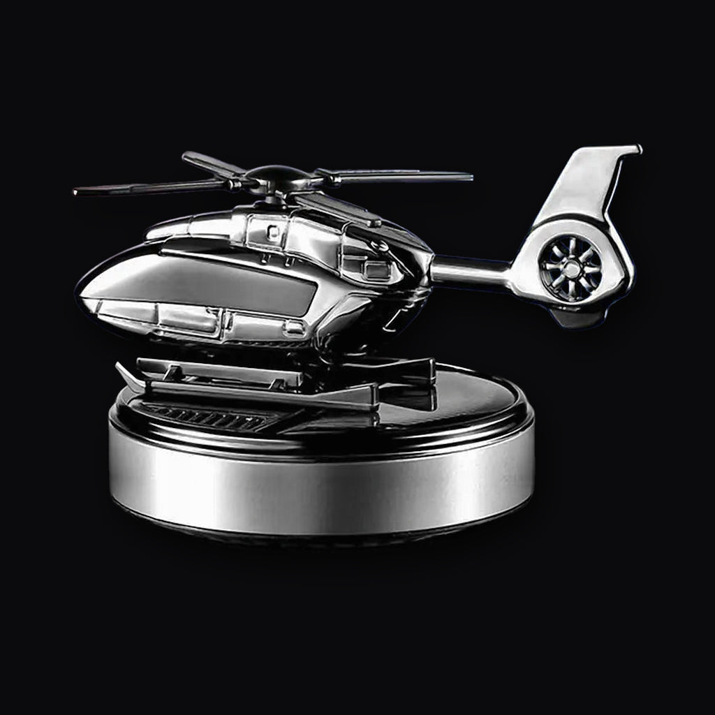 Silver solar helicopter