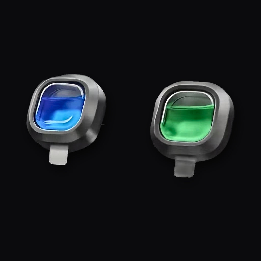 Two liquid vent clip pods on a vent