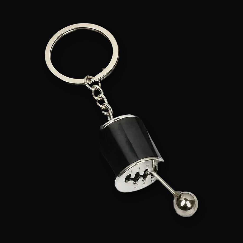 Gear Head Keyring, black gearbox keyring