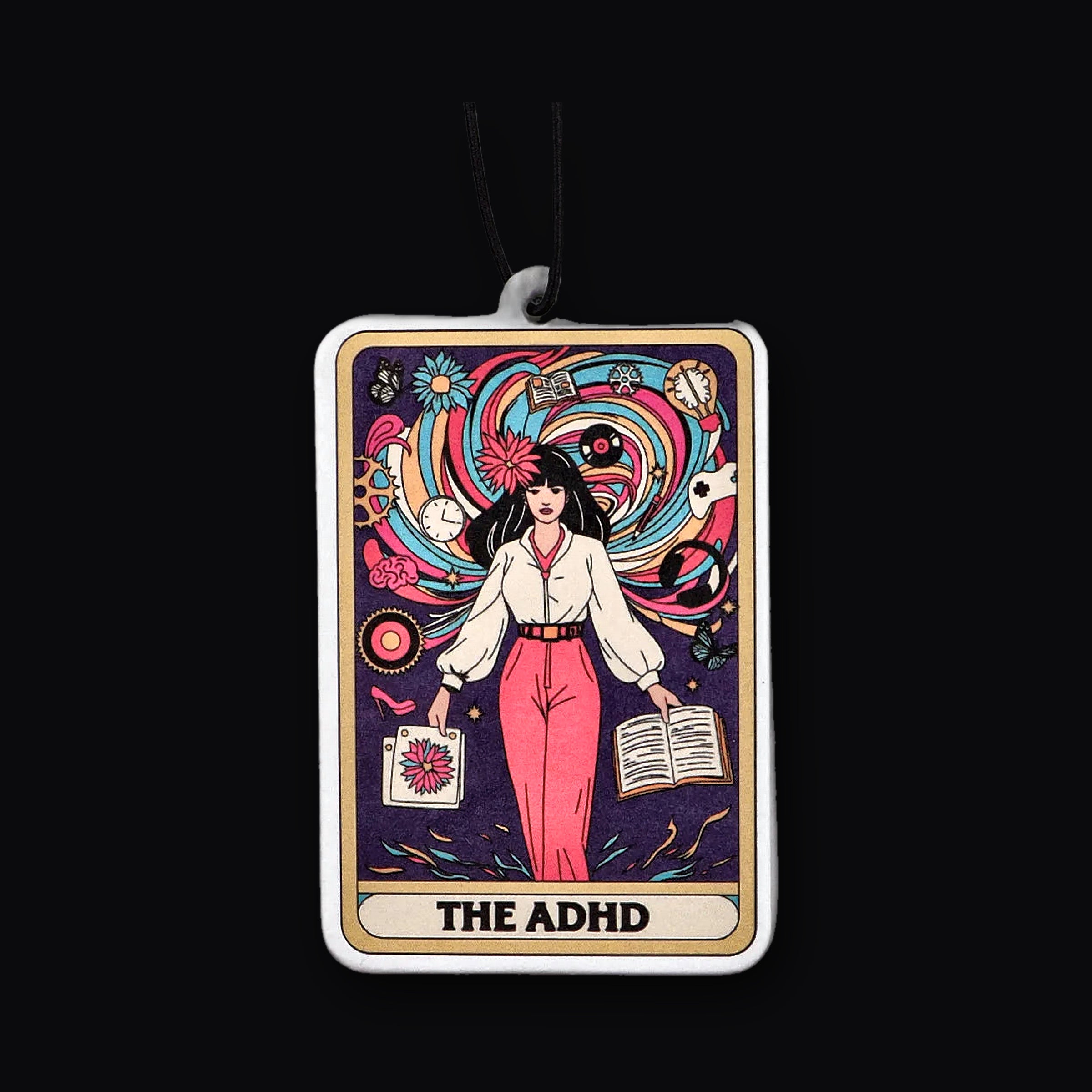 ADHD Tarot meme card air freshener