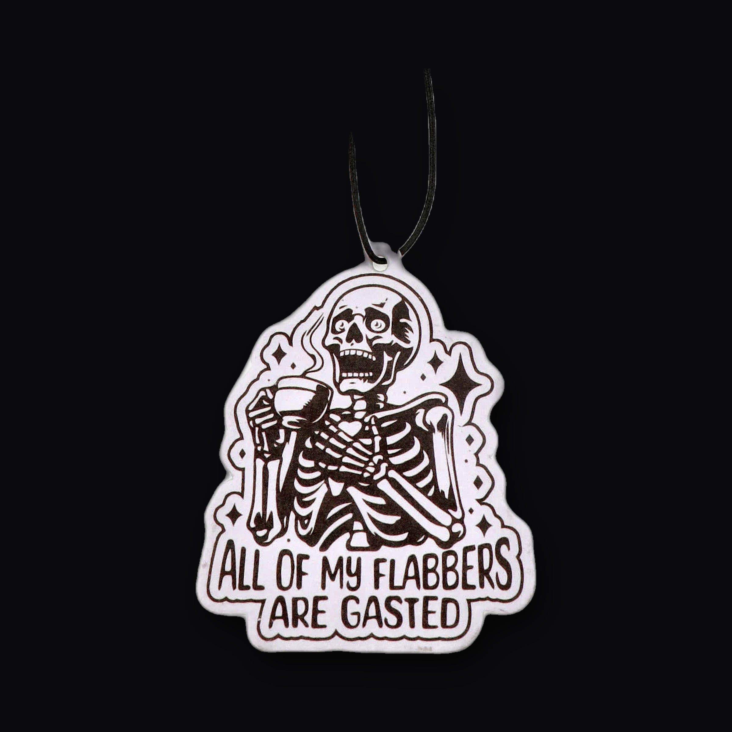 Flabbergasted Skeleton meme card air freshener