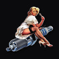 Pin Up Plug Decal, White Dress artwork