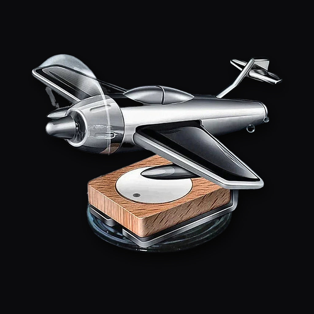 Silver solar plane with scent pad base