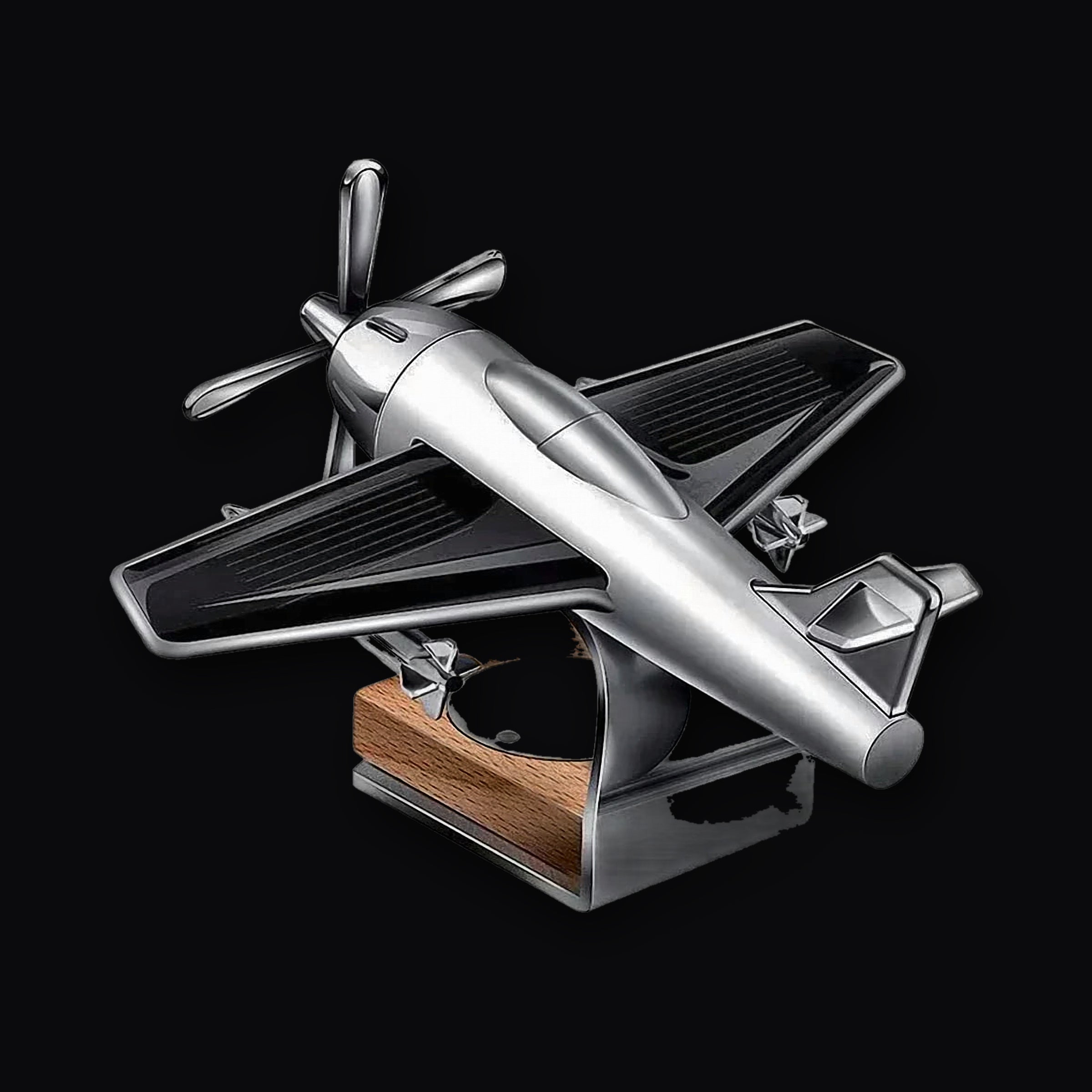 Silver prop solar plane