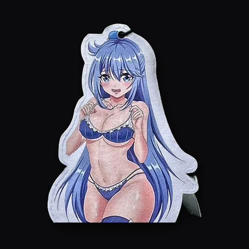 Anime pin up air freshener, angled