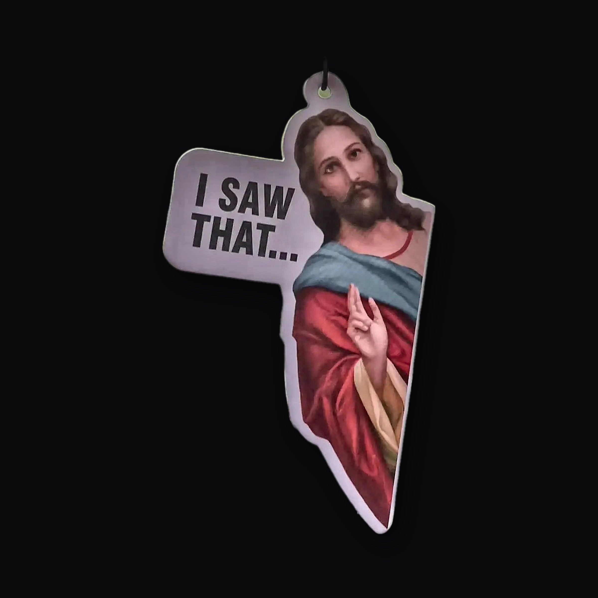 I Saw That air freshener, angled