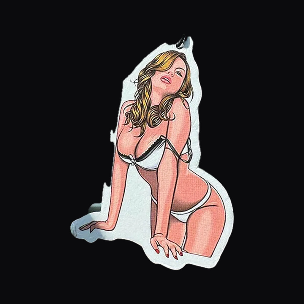 Retro pin up air freshener, angled