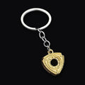 Rotary Keyring, gold rotor miniature keyring