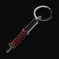 Shock Absorber Keyring, red spring shock miniature keyring