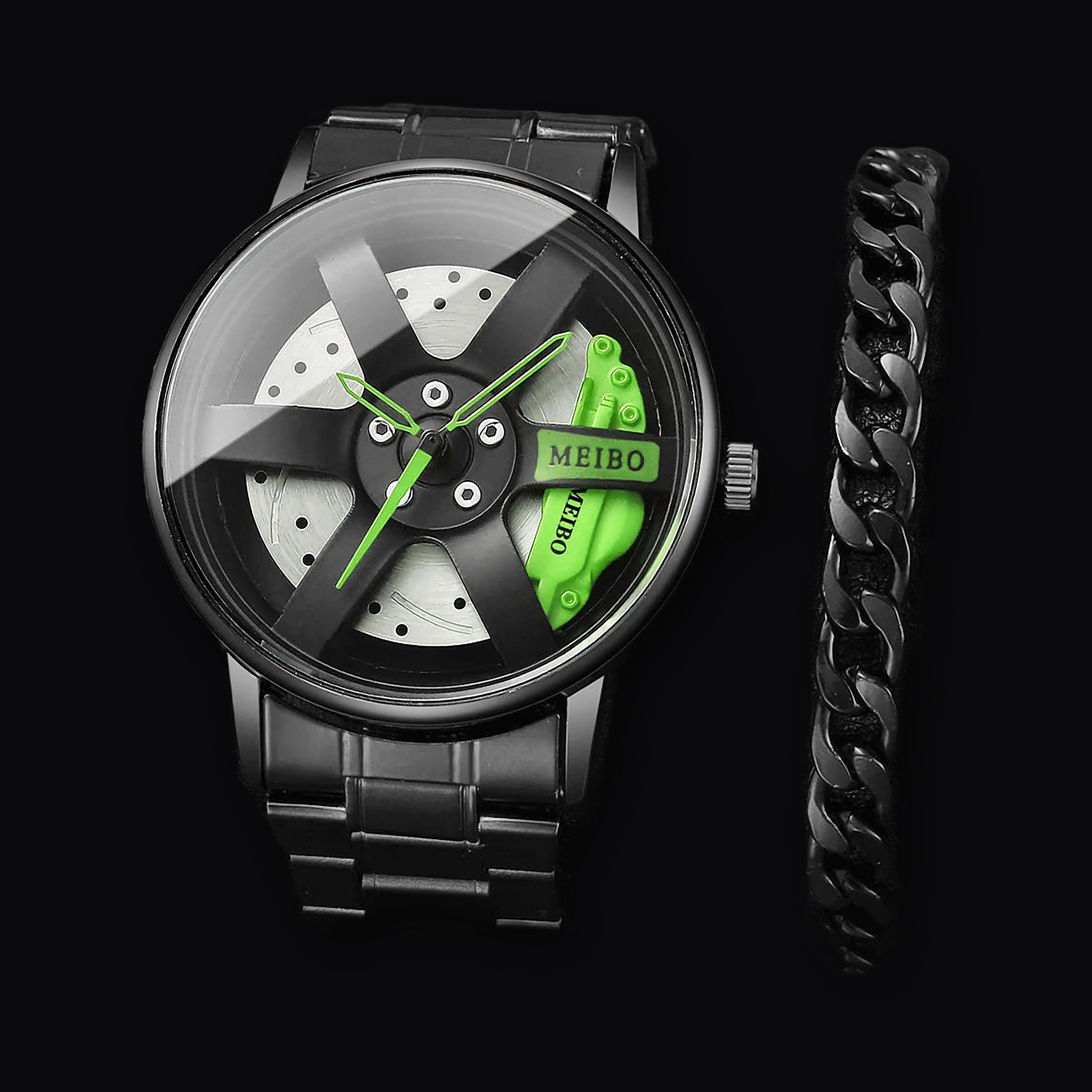 Apex Duo Set watch with matching curb chain bracelet