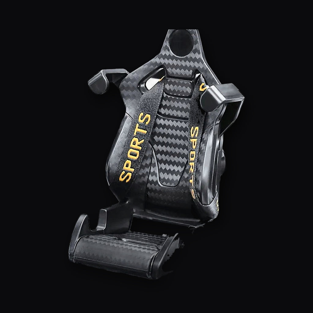 Vent Mount racing seat phone holder with black straps