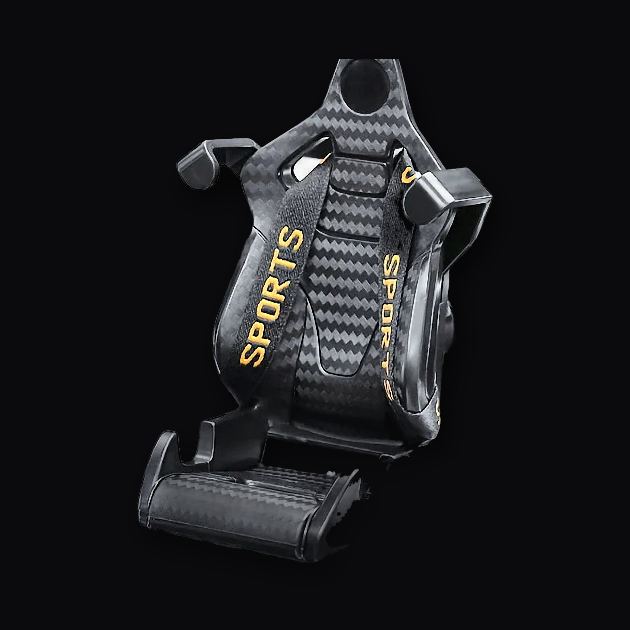 Vent Mount racing seat phone holder with black straps