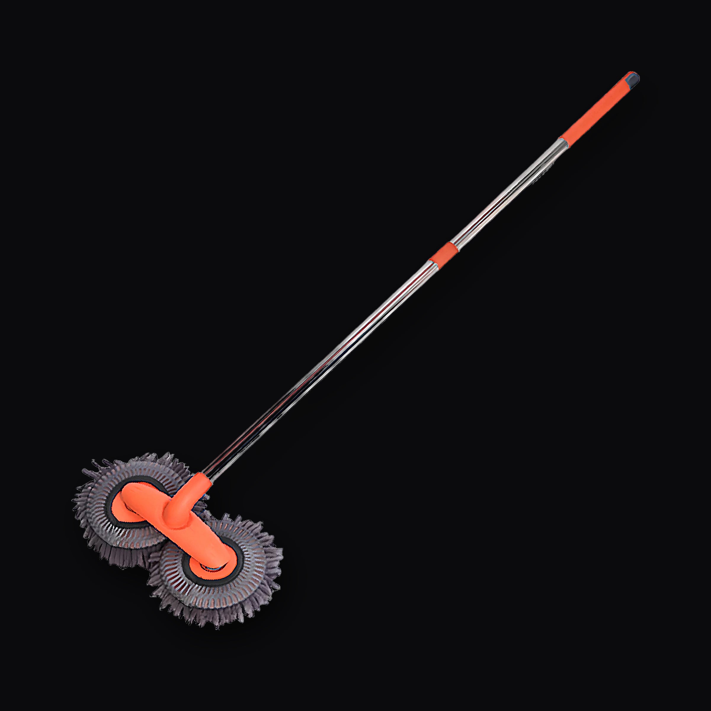 Wash Kit rotating twin disc mop with two section pole