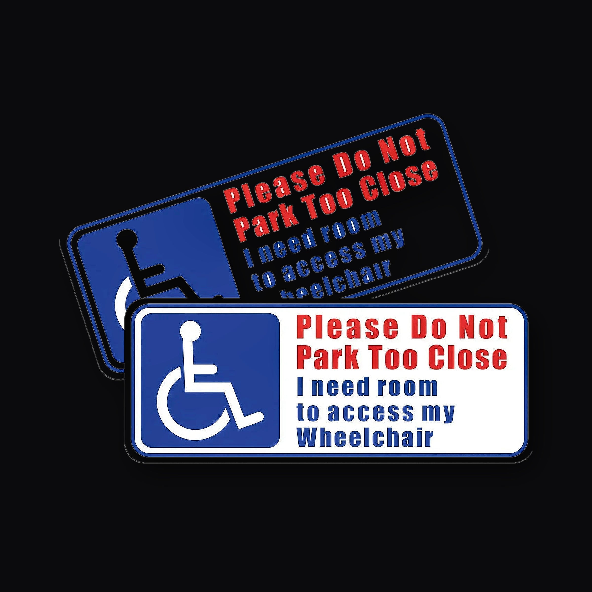 Wheelchair Space Sticker, pack of two