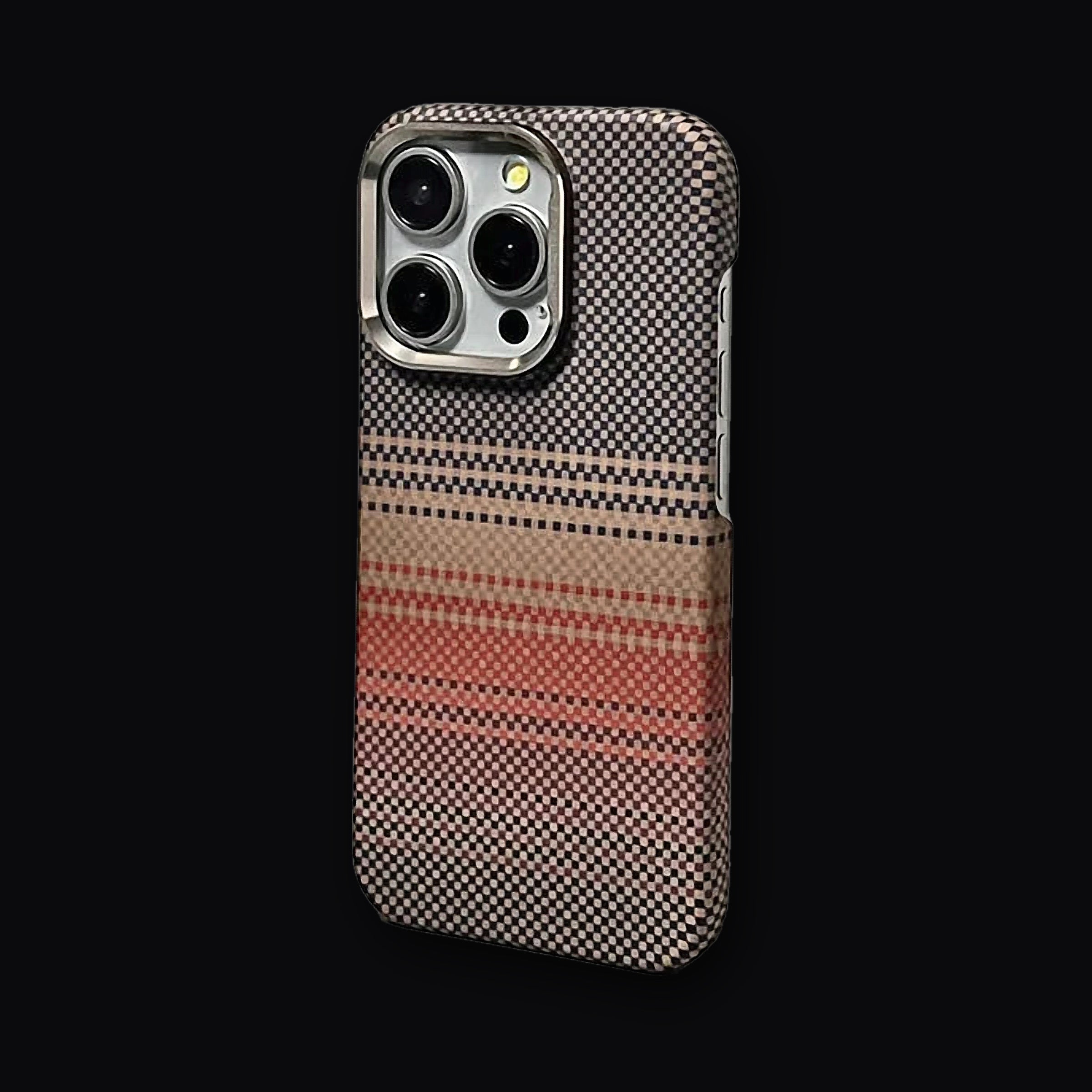 Aramid weave hard case in Sunset Weave
