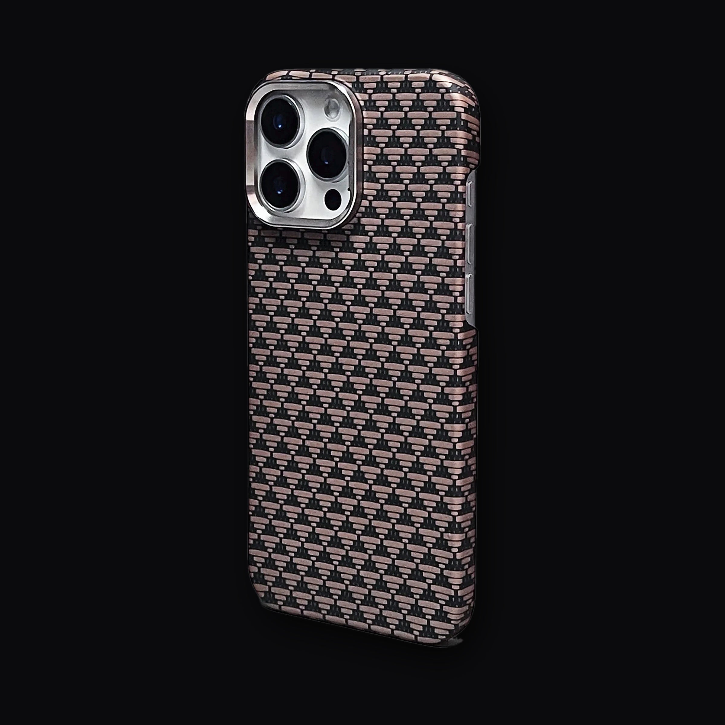 Aramid weave hard case in Mosaic Brown